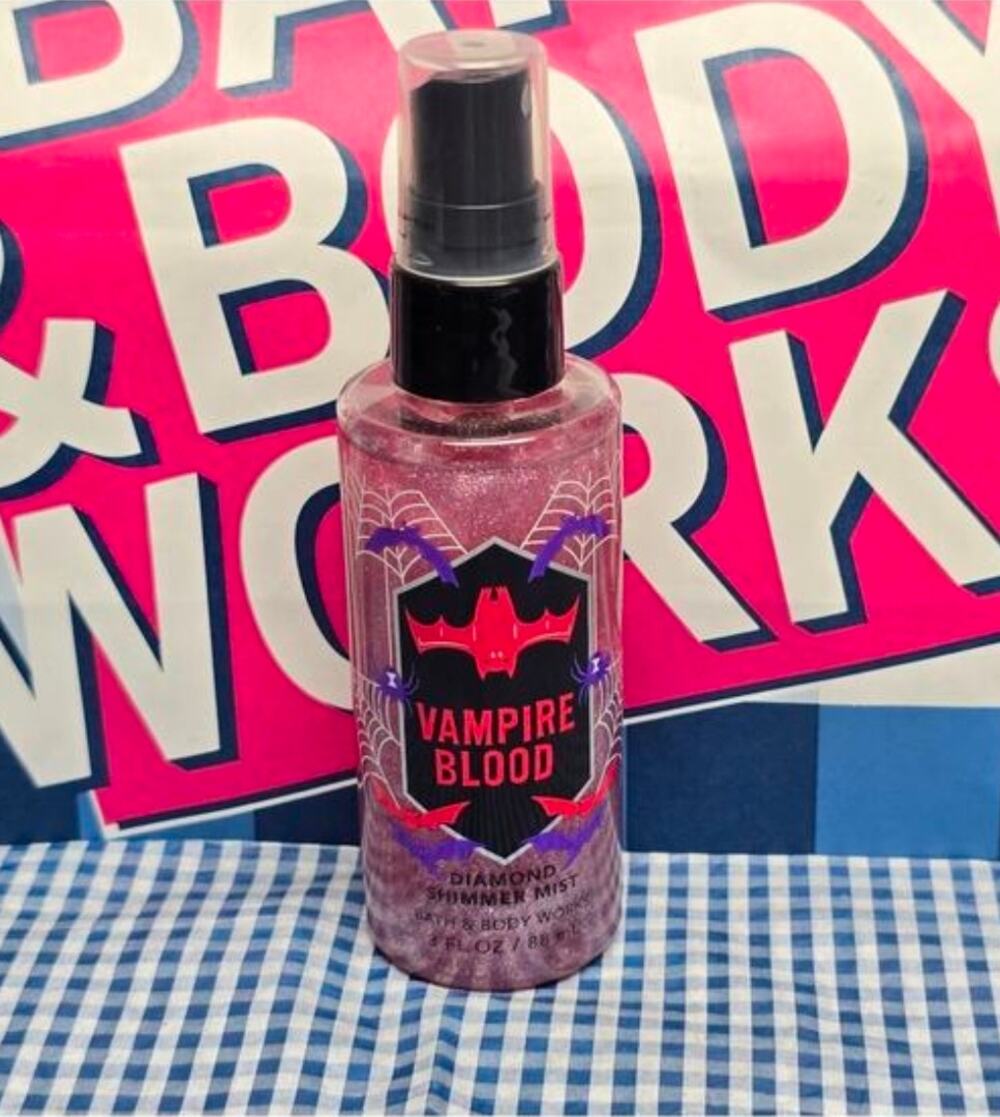 BBW Vampire Blood Diamond Shimmer Sparkle Fine Fragrance Mist Travel Size 3 oz.